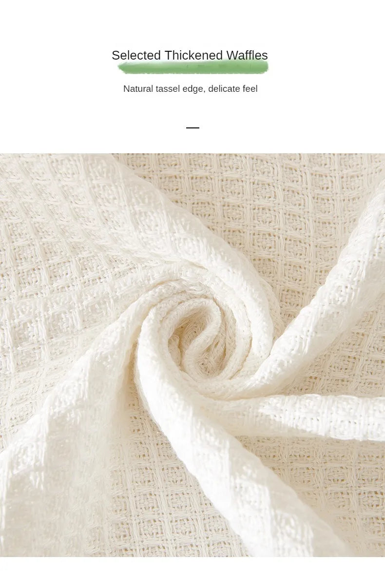 Sofa Towel  with Full Coverage Ins Cream Wind Cotton Yarn Camping Blanket Sofa Cushion Cover All  Season Universal All Inclusive