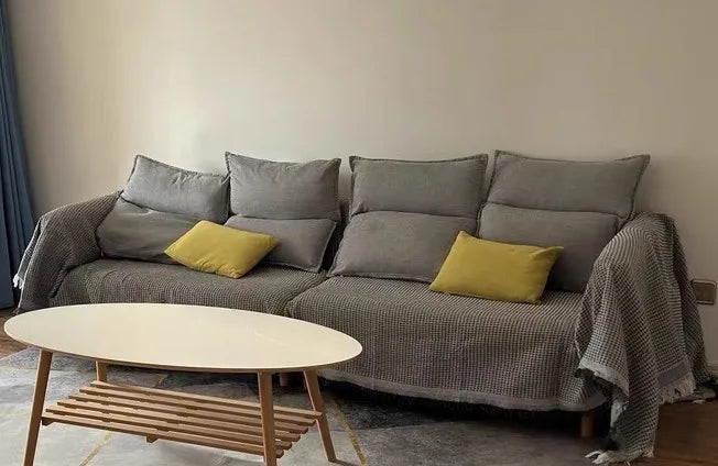 Sofa Towel  with Full Coverage Ins Cream Wind Cotton Yarn Camping Blanket Sofa Cushion Cover All  Season Universal All Inclusive