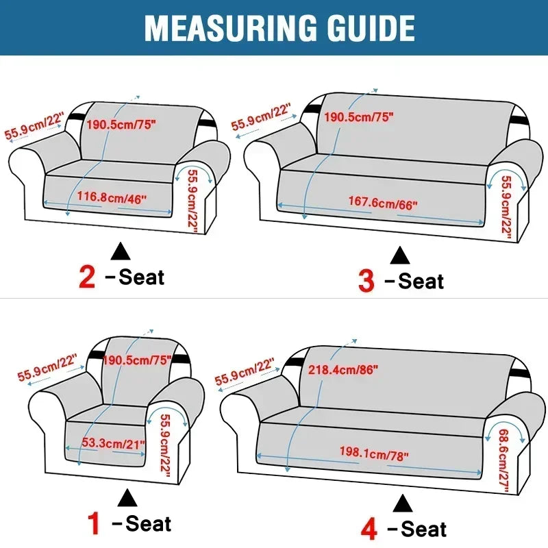 Sofa Covers Water Repellent Sofa Cushion 1/2/3/4 Seater Pets Kids Dog Cat Sofas Mat with Elastic Strap Furniture Protector