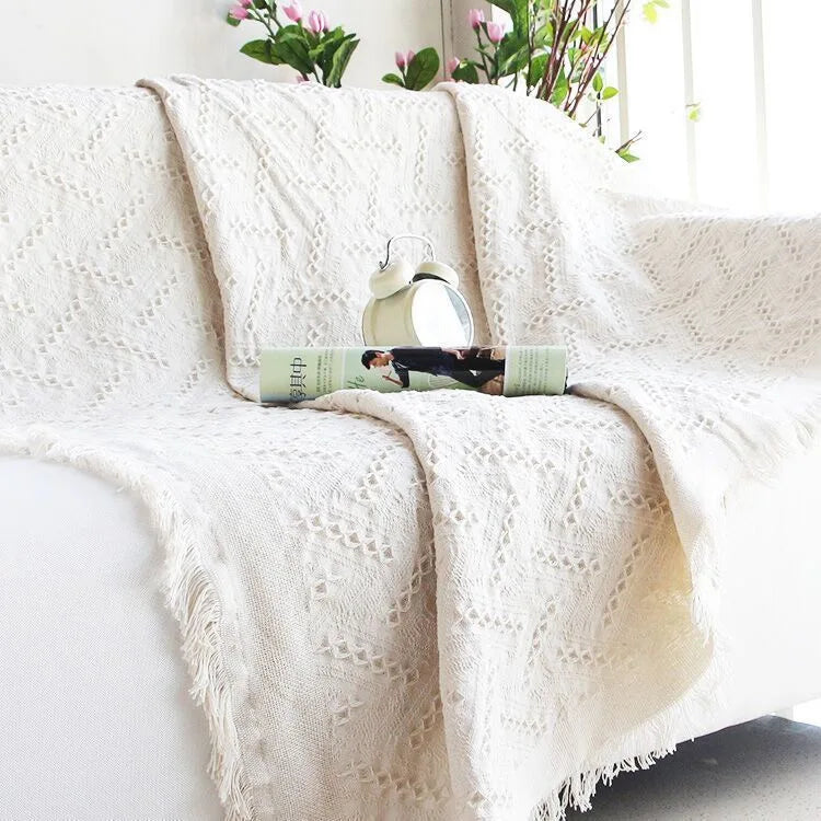Cloth cover four seasons universal sofa cover full package full cover mat French ins wind cushion cover towel white girl feeling