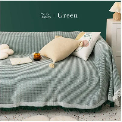 Cloth cover four seasons universal sofa cover full package full cover mat French ins wind cushion cover towel white girl feeling
